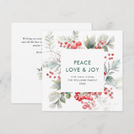 Festliche Wasserfarbe Holly Berry Weihnachten Mode