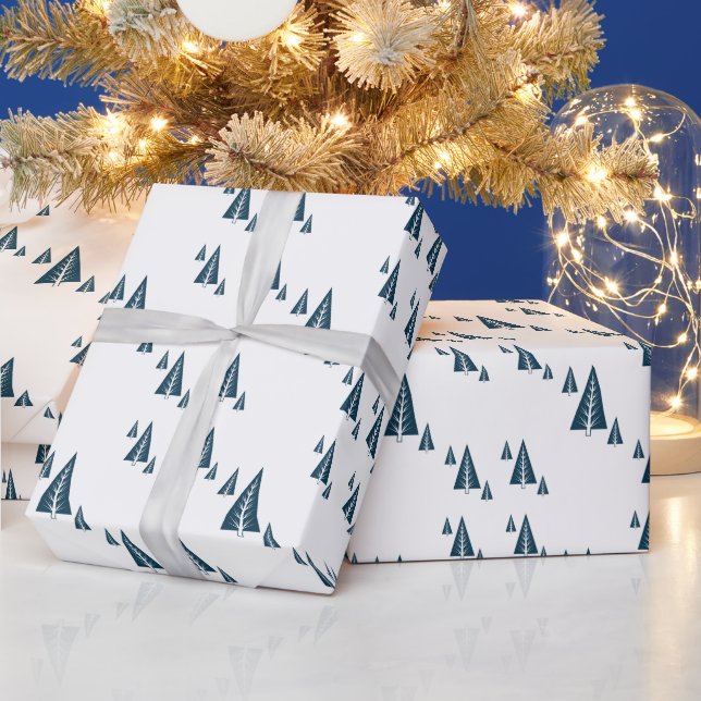Festliche Weihnachten mit minimalistischer Note Geschenkpapier (Feiertage)