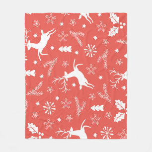 Festliche Weihnachten Nahtloses Muster Fleecedecke