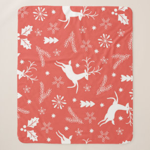 Festliche Weihnachten Nahtloses Muster Sherpadecke
