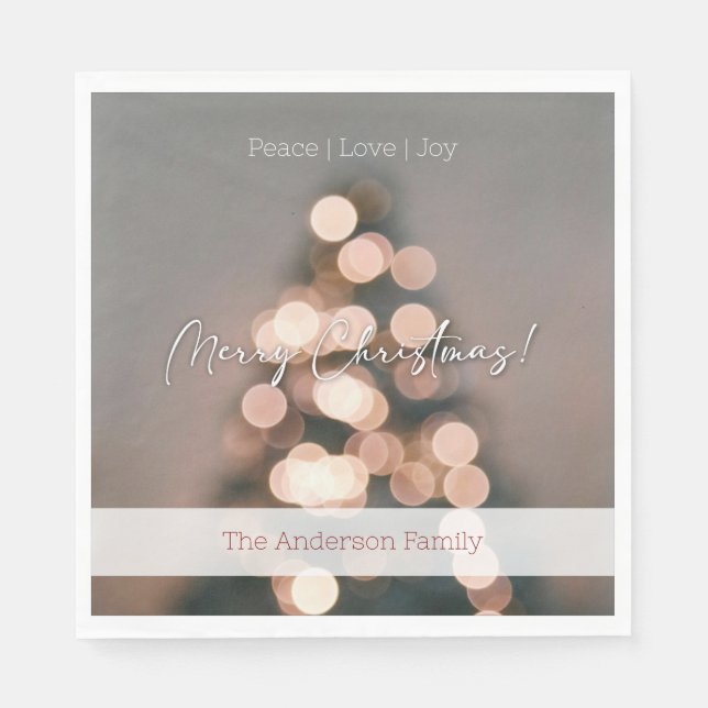 Festliche Weihnachten Napkin - Warmes Weihnachtsde Serviette (Vorderseite)