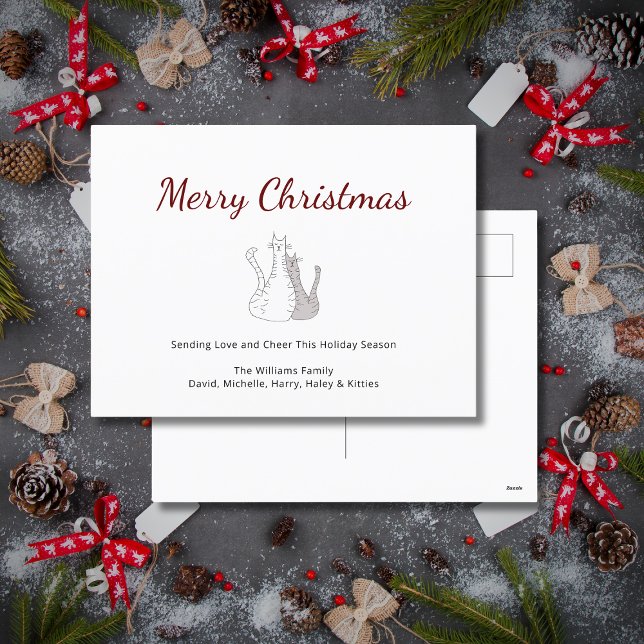 Festliche Weihnachten Niedliche Katzen Urlaub Post (Von Creator hochgeladen)