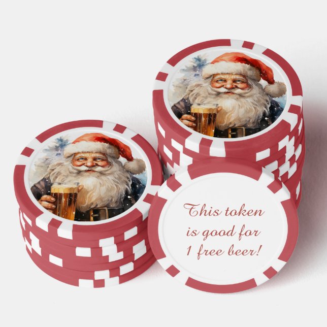 Festliche Weihnachten Pokerchips (Stapel)
