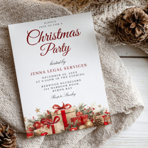 Festliche Weihnachten präsentiert Corporate Xmas P Einladung