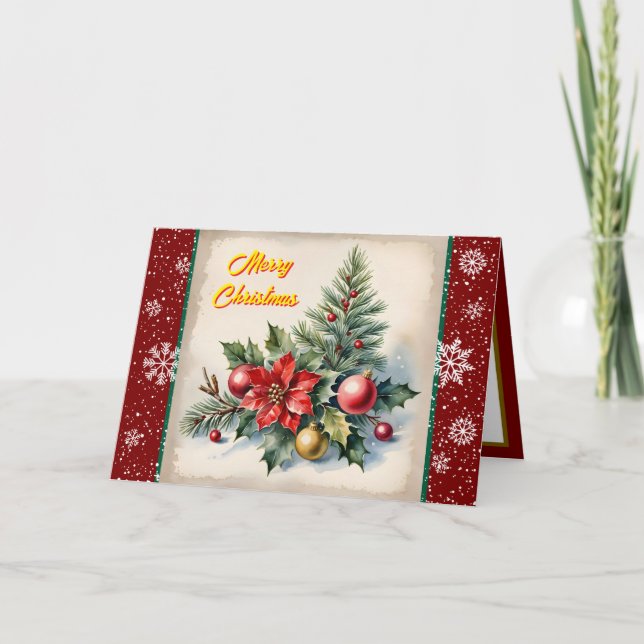 Festliche Weihnachten Schöne alte Sammlung Karte (Vorderseite)