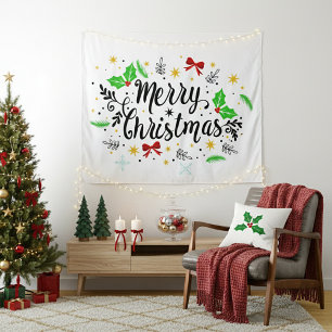 Festliche Weihnachten   Wandteppich