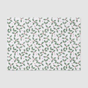 Festliche Weihnachten Wasserfarbe Holly Seidenpapier