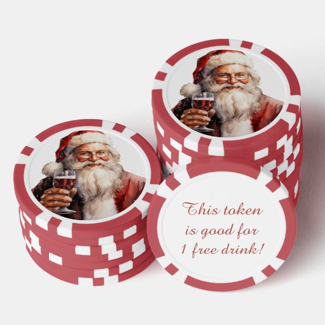 Festliche Weihnachten Weihnachten Poker Chips (Stapel)