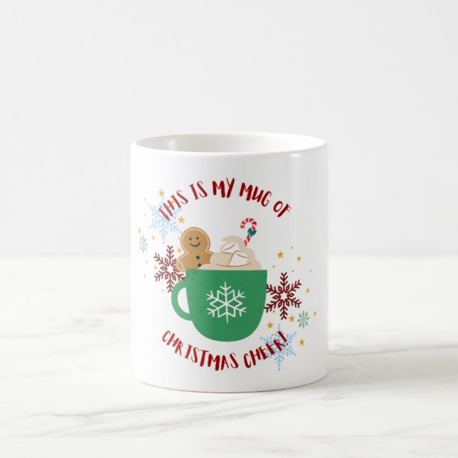 Festliche Weihnachts-Cheer-Tasse mit Gingerbread M Kaffeetasse (Mittel)