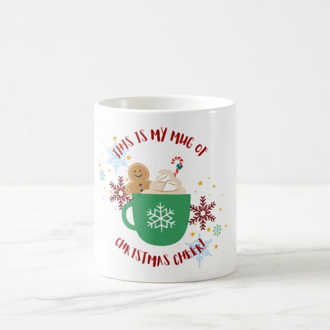 Festliche Weihnachts-Cheer-Tasse mit Gingerbread M Kaffeetasse (Mittel)