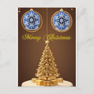 🎁 Festliche Weihnachtsbaum-Ornamente Elegante Fei Postkarte