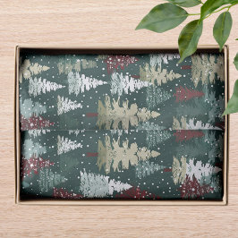 Festliche Weihnachtsbaumen Winterschneeferien Seidenpapier