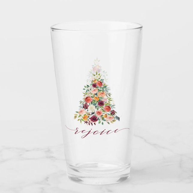 Festliche Weihnachtsbaumfreude Glas (Vorderseite)