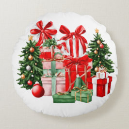 Festliche Weihnachtsbaumkissen Rundes Kissen