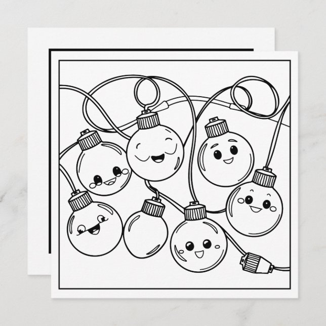 Festliche Weihnachtsbeleuchtung Feiertagskarte (Vorne/Hinten)