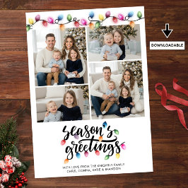 Festliche Weihnachtsbeleuchtung Frohe Festtage 4 F Feiertagskarte