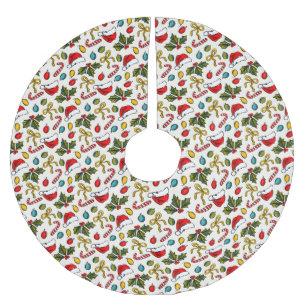 Festliche Weihnachtsbilder für Wasserfarben Polyester Weihnachtsbaumdecke