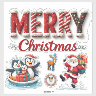 🎁 Festliche Weihnachtsdekoration 🍬 Aufkleber