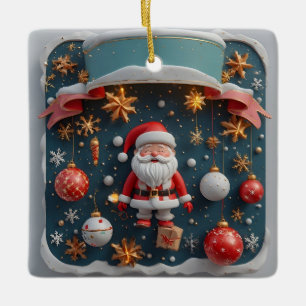 Festliche Weihnachtsdekoration Keramikornament