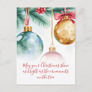 Festliche Weihnachtsdekorationen Gruß zum Fest Feiertagspostkarte