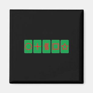 Festliche Weihnachtsfarben Zener Karten ESP Deck Magnet