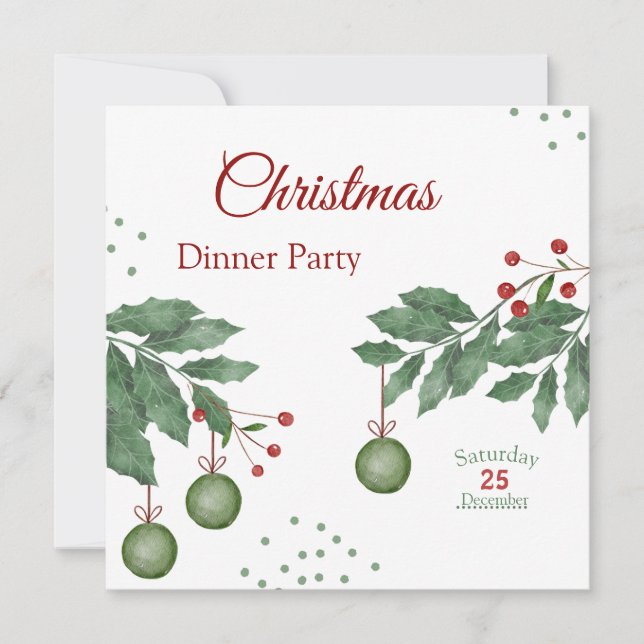 Festliche Weihnachtsfeier Ankündigung (Vorderseite)