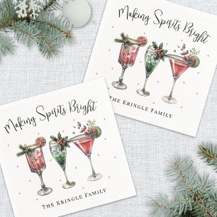 Festliche Weihnachtsfeier Cocktail Serviette