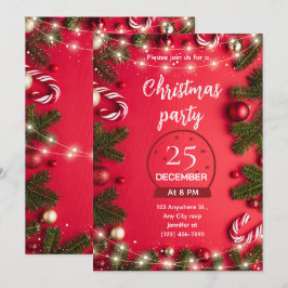 Festliche Weihnachtsfeier-Einladung Einladung