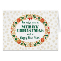 Festliche Weihnachtsfeier Holly Wreath mit Schneef