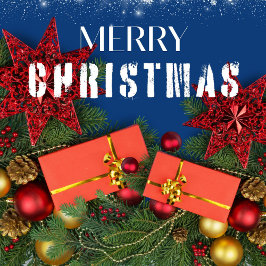 Festliche Weihnachtsfeier in Rot Geschenkpapier