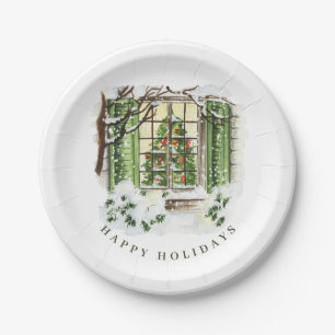 Festliche Weihnachtsfeier Pappteller