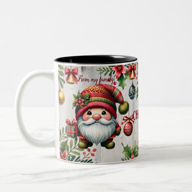 Festliche Weihnachtsfeier Tasse mit Zwergen, saiso (Links)