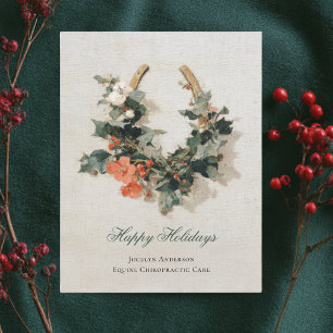 Festliche Weihnachtsfeiertage im Reitbetrieb Feiertagskarte