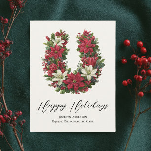 Festliche Weihnachtsfeiertage im Reitbetrieb Feiertagskarte