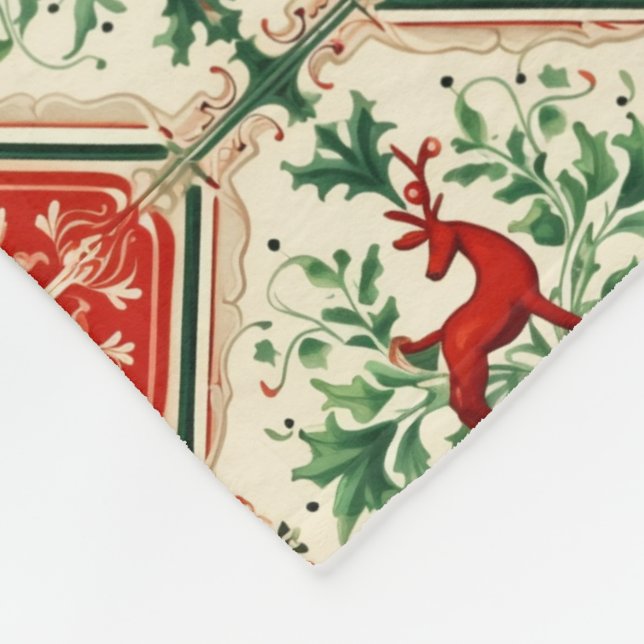 Festliche Weihnachtsfeiertage Imitate Flickwerk St Fleecedecke (Ecke)