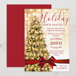 Festliche Weihnachtsfeiertage Open House Lights Einladung