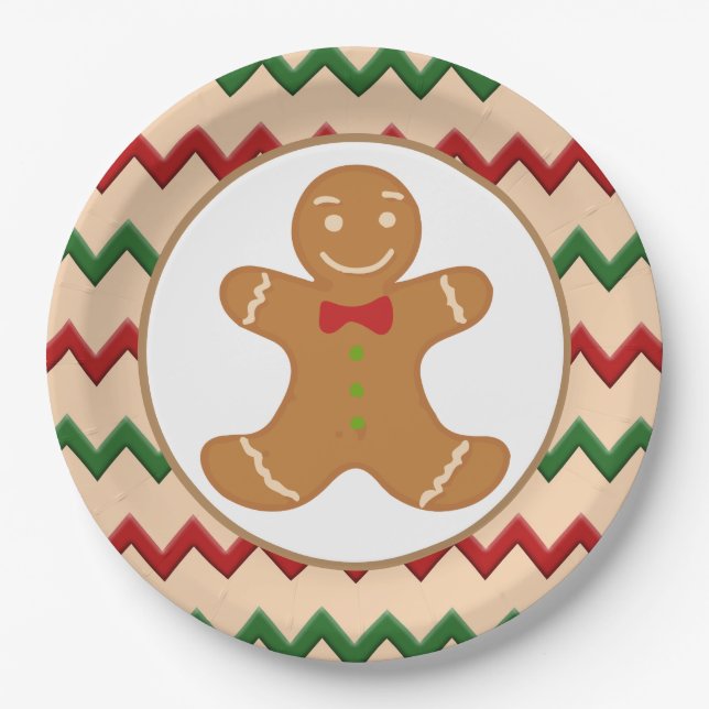 Festliche Weihnachtsgebäck Pappteller (Vorderseite)