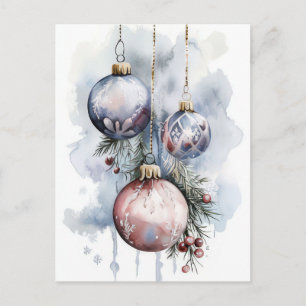 Festliche Weihnachtsgirlande Grußkarte Postkarte