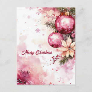 Festliche Weihnachtsgirlande Grußkarte Postkarte