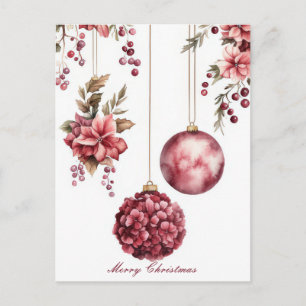 Festliche Weihnachtsgirlande Grußkarte Postkarte