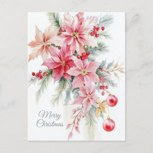 Festliche Weihnachtsgirlande Grußkarte Postkarte