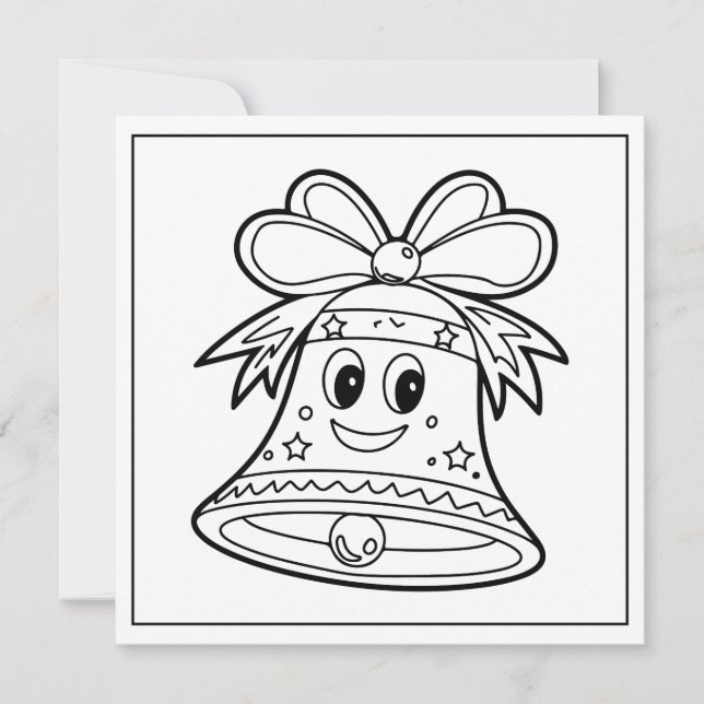 Festliche Weihnachtsglocke Feiertagskarte (Vorderseite)