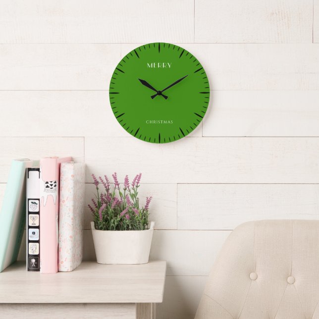 Festliche Weihnachtsgrüne Übergrößen Wanduhr (Lesesaal)