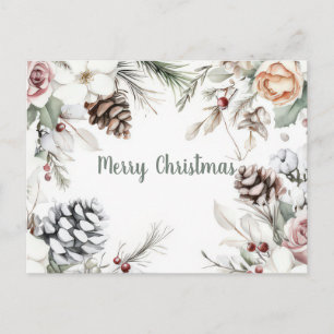 Festliche Weihnachtsgrußkarte Postkarte