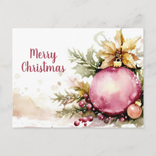 Festliche Weihnachtsgrußkarte Postkarte
