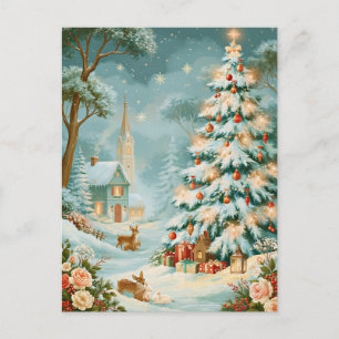 Festliche Weihnachtsgrußkarte Postkarte