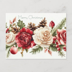 Festliche Weihnachtsgrußkarte Postkarte