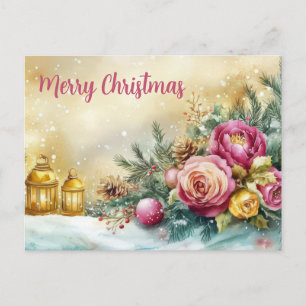 Festliche Weihnachtsgrußkarte Postkarte