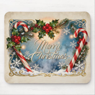 Festliche Weihnachtskarte mit Glanz Mousepad