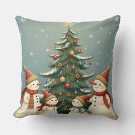 Festliche Weihnachtskollektion der Familie Snowman Kissen